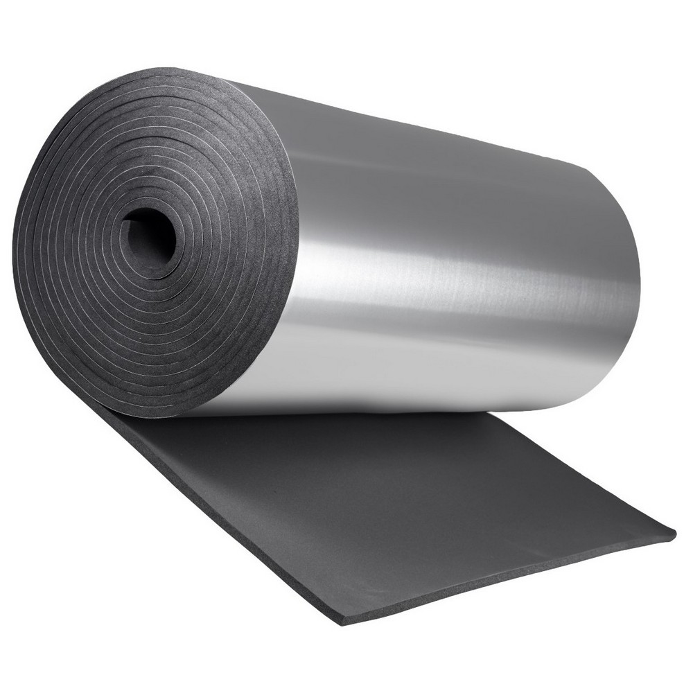 Рулон теплоизоляционный K-flex ST AL Clad 19/1,0-10 толщина 19 мм, длина 10 м, материал - вспененный каучук с покрытием - AL CLAD, черный