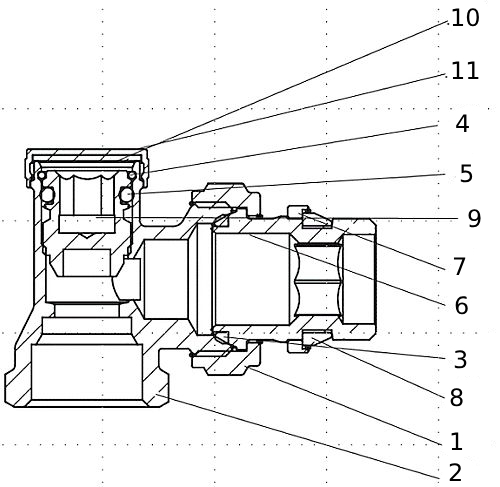 Комплекты автоматические терморегулирующие MVI TR.62 Ду15-20 Ру10 1/2-3/4″ для радиатора, прямые/угловые, американка, корпус – латунь