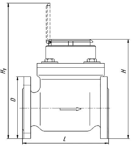 Счетчик холодной воды турбинный Декаст СТВХ-80 УК ДГ1 (270 мм) Ду80 Ру16 фланцевый, импульсный, до 50°С, L=270 мм