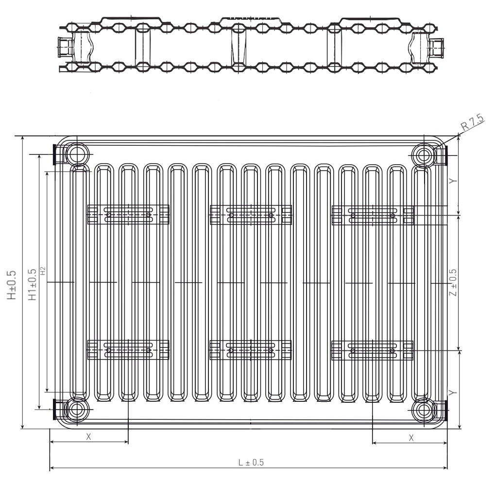 Радиатор стальной панельный STI Compact 20-500-800