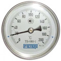 Термометр биметаллический ТБ80 Метер осевой, до 200°С, корпус 80 мм, L=40 мм, присоединение G1/2″